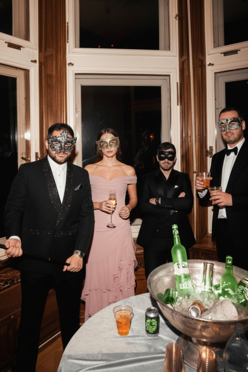 Aurora Off-Shoulder Ruffled Gown – Soft Blush