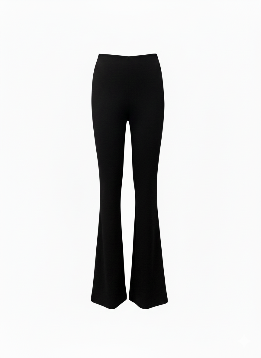 Luna Stretch Flare Pants – Black