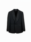 Luxe Unisex Crystal Shawl-Collar Performance Blazer – Black