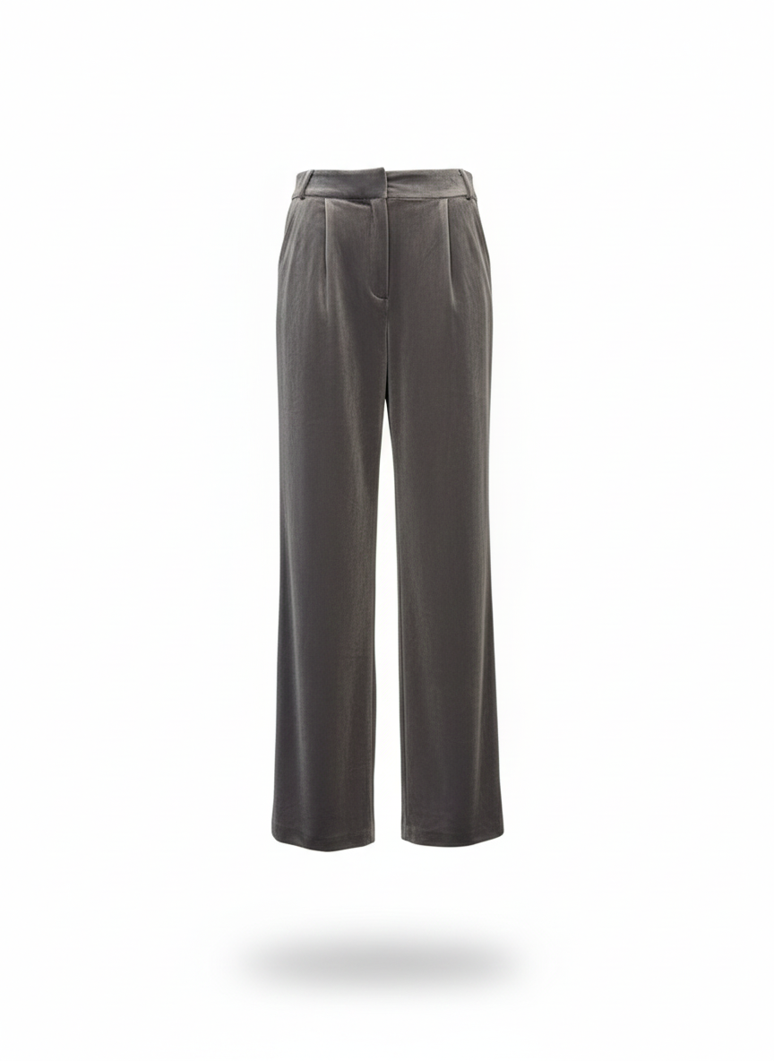 MIRA Fluid Satin-Look Dance Pants – Grey