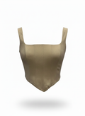 Luna Structured Corset Top – Nude